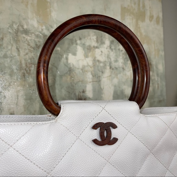 Chanel Woden CC Caviar White Bag - Picture 16 of 16